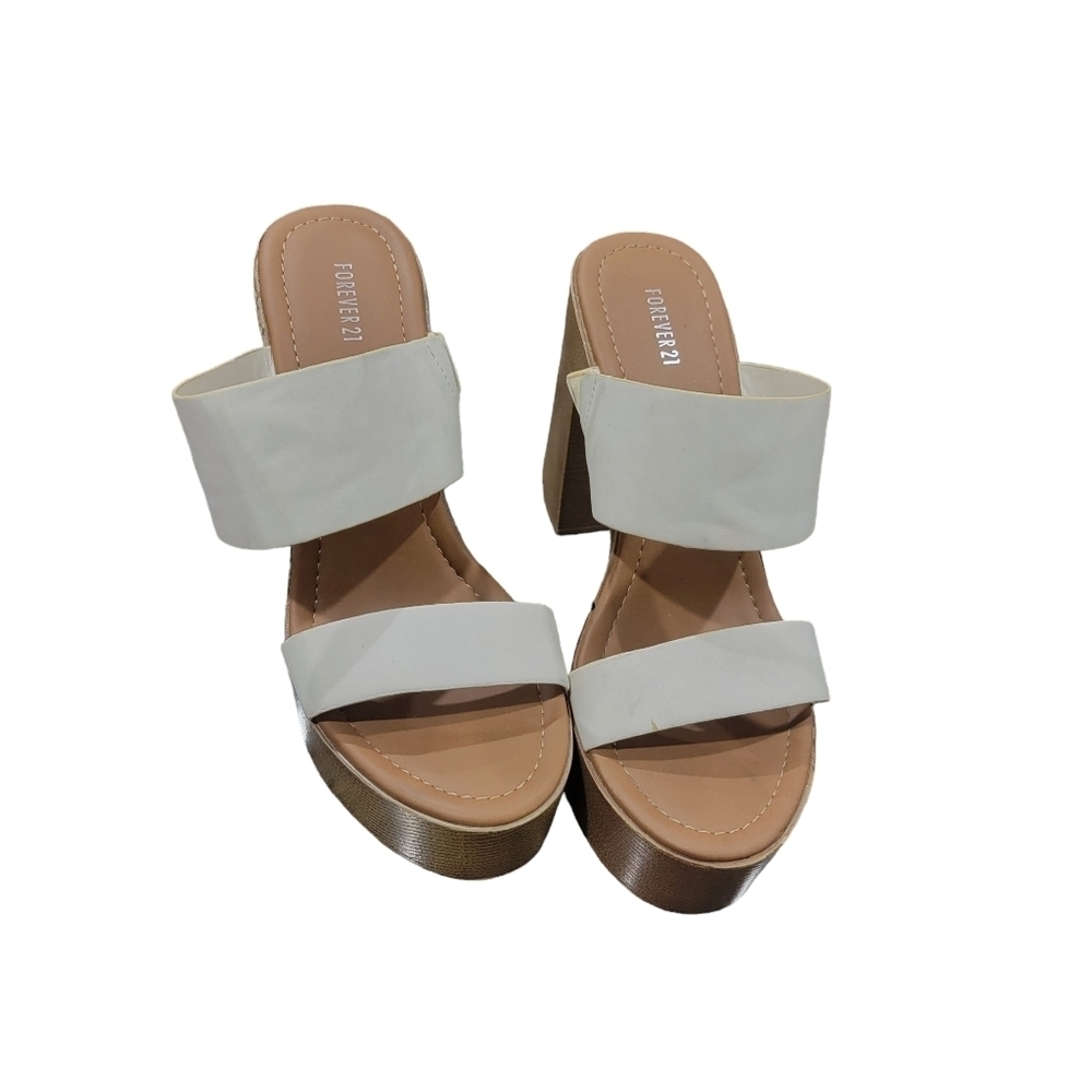 Forever 21 White and Brown Sandals - Picture 4 of 6
